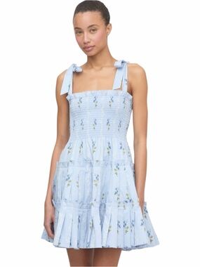 NWT Hill House Home The Ribbon Charlotte Nap Dress in Bluebell Waltz Size Small